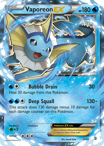 Vaporeon EX (24/83) [XY: Generations] Pokémon
