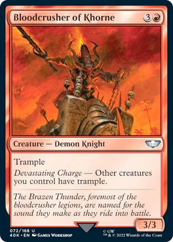Bloodcrusher of Khorne (Surge Foil) [Warhammer 40,000] Magic: The Gathering