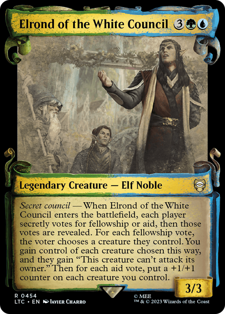 Elrond of the White Council [The Lord of the Rings: Tales of Middle-Earth Commander Showcase Scrolls] Magic: The Gathering