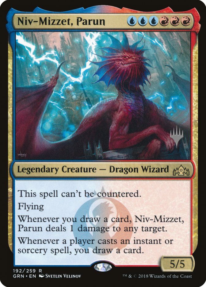 Niv-Mizzet, Parun (Promo Pack) [Guilds of Ravnica Promos] Magic: The Gathering