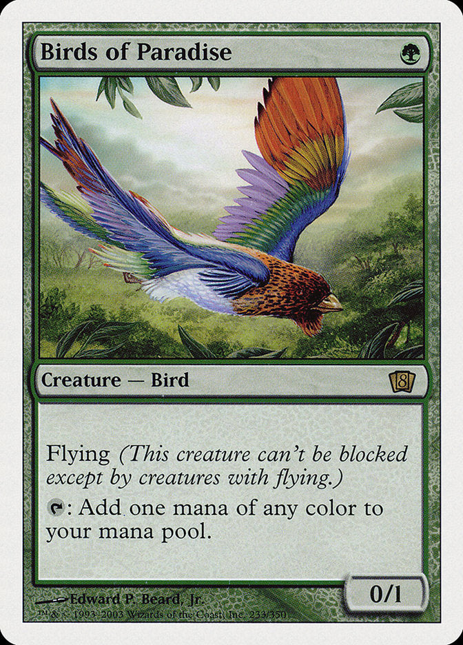 Birds of Paradise [Eighth Edition] Magic: The Gathering