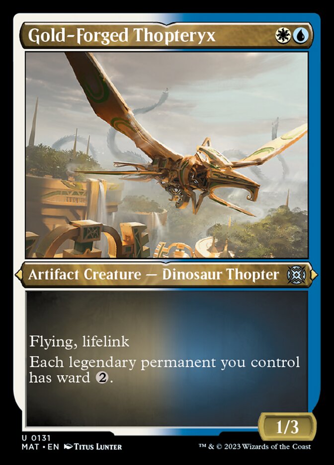 Gold-Forged Thopteryx (Foil Etched) [March of the Machine: The Aftermath] Magic: The Gathering