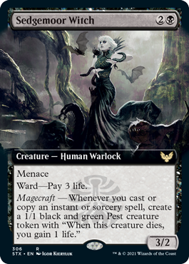 Sedgemoor Witch (Extended Art) [Strixhaven: School of Mages] Magic: The Gathering