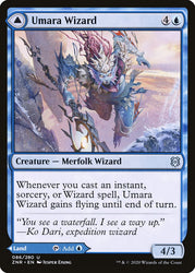 Umara Wizard // Umara Skyfalls [Zendikar Rising] Magic: The Gathering