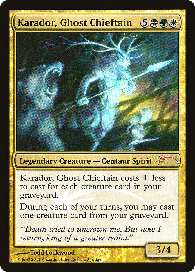 Karador, Ghost Chieftain [Judge Gift Cards 2014] Magic: The Gathering