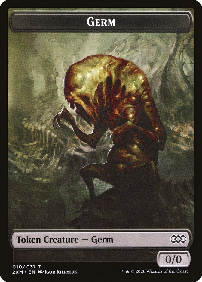 Clue // Germ Double-Sided Token [Double Masters Tokens] Magic: The Gathering