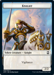 Knight // Saproling Double-Sided Token [Dungeons & Dragons: Adventures in the Forgotten Realms Commander Tokens] Magic: The Gathering