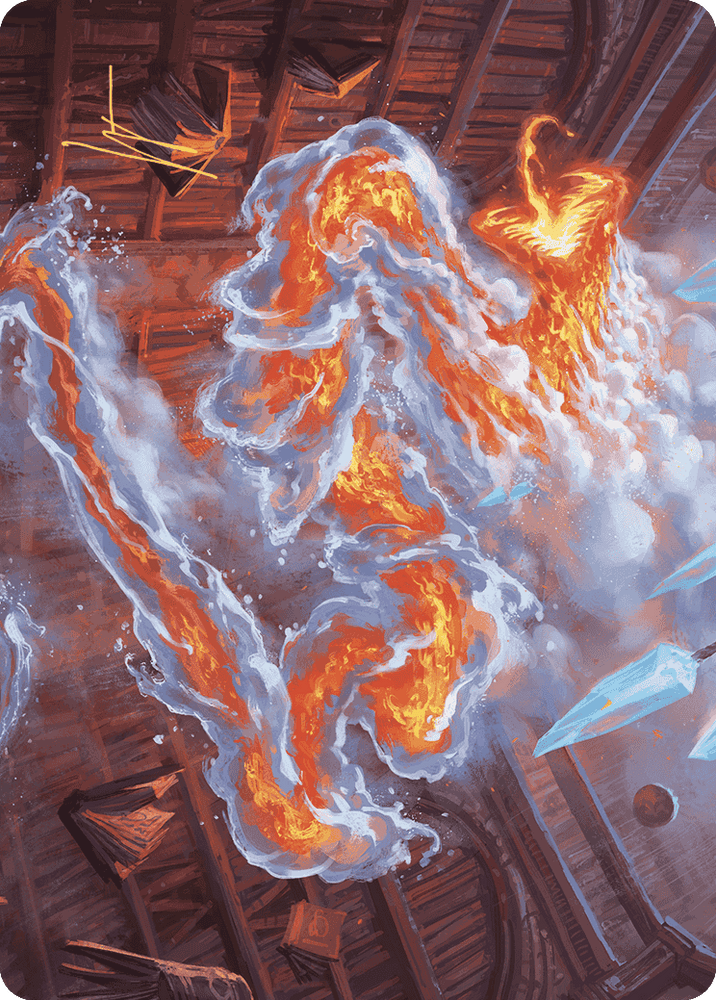 Scalding Viper Art Card (Gold-Stamped Signature) [Wilds of Eldraine Art Series] Magic: The Gathering