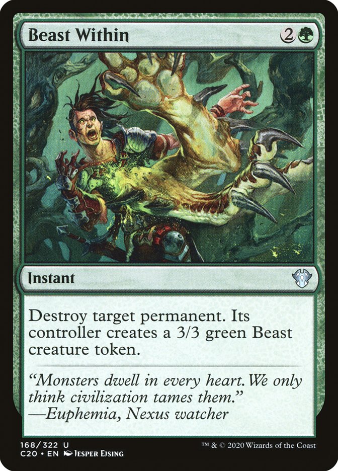 Beast Within [Commander 2020] Magic: The Gathering