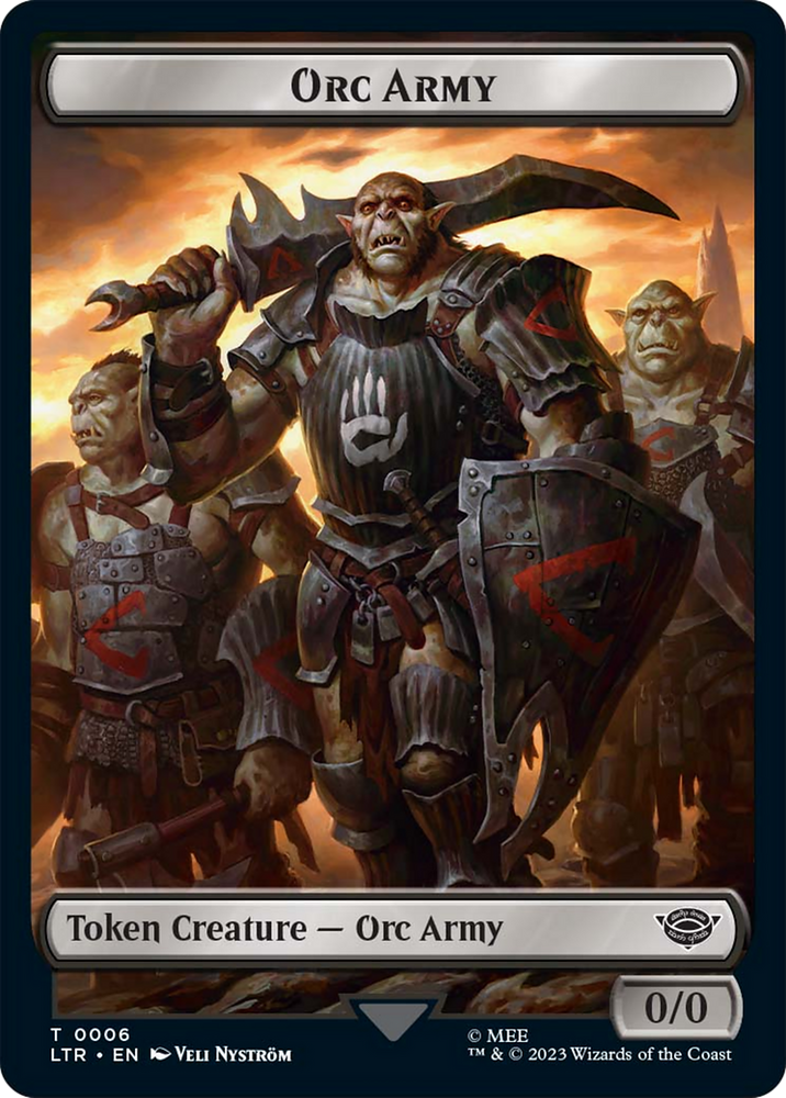 Orc Army (06) // Orc Army (05) Double-Sided Token [The Lord of the Rings: Tales of Middle-Earth Tokens] Magic: The Gathering
