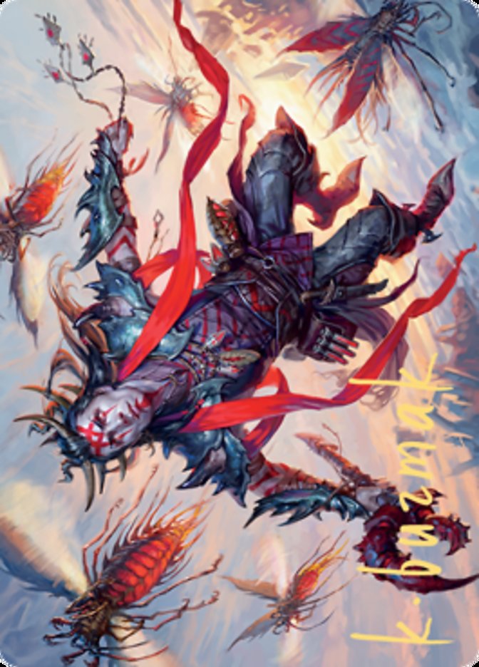 Scion of the Swarm Art Card (Gold-Stamped Signature) [Zendikar Rising Art Series] Magic: The Gathering