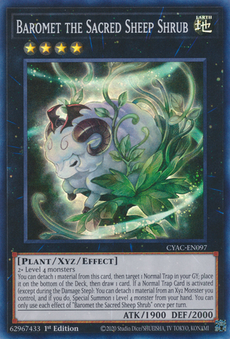 Baromet the Sacred Sheep Shrub [CYAC-EN097] Super Rare Yu-Gi-Oh!