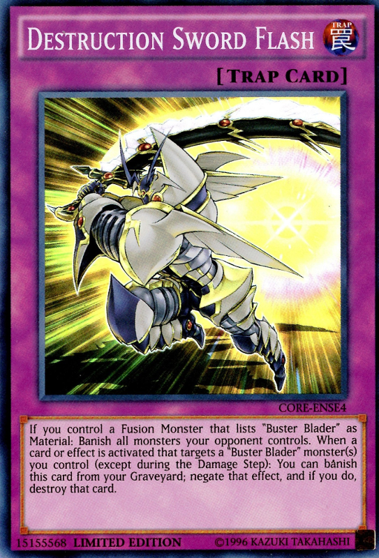 Destruction Sword Flash [CORE-ENSE4] Super Rare Yu-Gi-Oh!