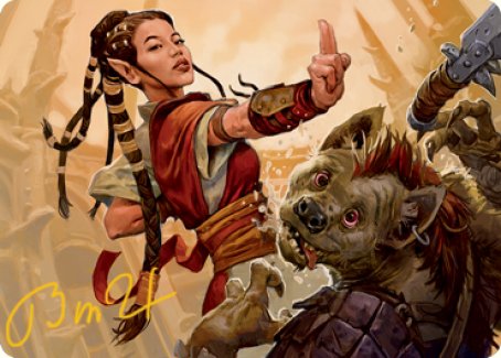 Half-Elf Monk Art Card (Gold-Stamped Signature) [Dungeons & Dragons: Adventures in the Forgotten Realms Art Series] Magic: The Gathering