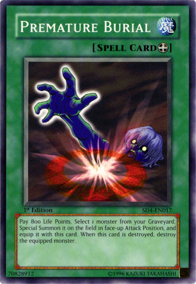 Premature Burial [SD4-EN017] Common Yu-Gi-Oh!