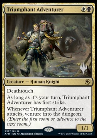 Triumphant Adventurer (Promo Pack) [Dungeons & Dragons: Adventures in the Forgotten Realms Promos] Magic: The Gathering