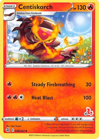 Centiskorch (49/264) (Cinderace Stamp #15) [Battle Academy 2022] Pokémon