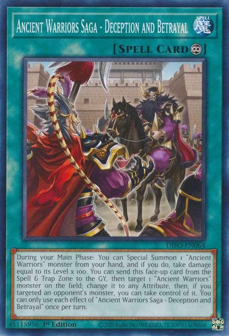 Ancient Warriors Saga - Deception and Betrayal [DIFO-EN064] Common Yu-Gi-Oh!