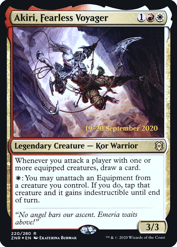Akiri, Fearless Voyager [Zendikar Rising Prerelease Promos] Magic: The Gathering