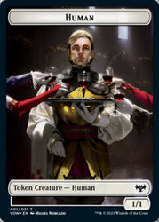 Human (001) // Human (010) Double-Sided Token [Innistrad: Crimson Vow Tokens] Magic: The Gathering