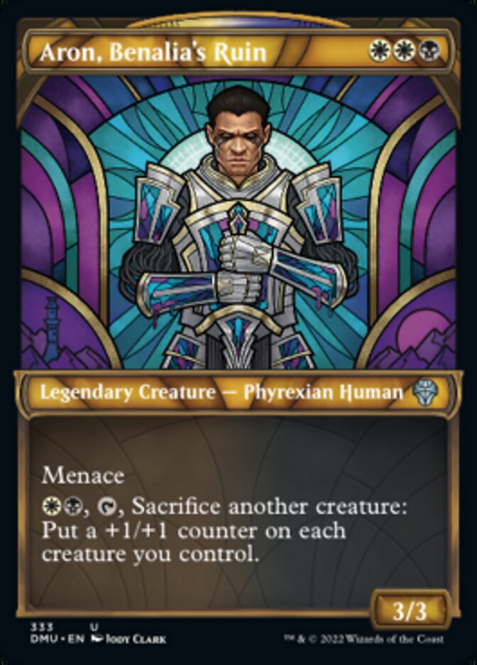 Aron, Benalia's Ruin (Showcase Textured) [Dominaria United] Magic: The Gathering