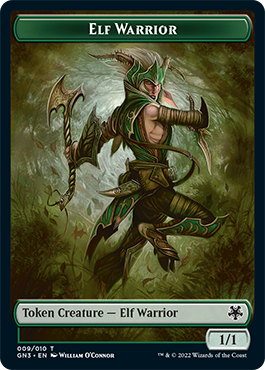 Dragon // Elf Warrior Double-Sided Token [Game Night: Free-for-All Tokens] Magic: The Gathering