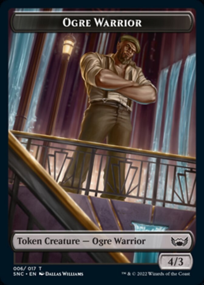 Ogre Warrior // Rhino Warrior Double-Sided Token [Streets of New Capenna Tokens] Magic: The Gathering