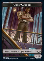 Ogre Warrior // Rhino Warrior Double-Sided Token [Streets of New Capenna Tokens] Magic: The Gathering
