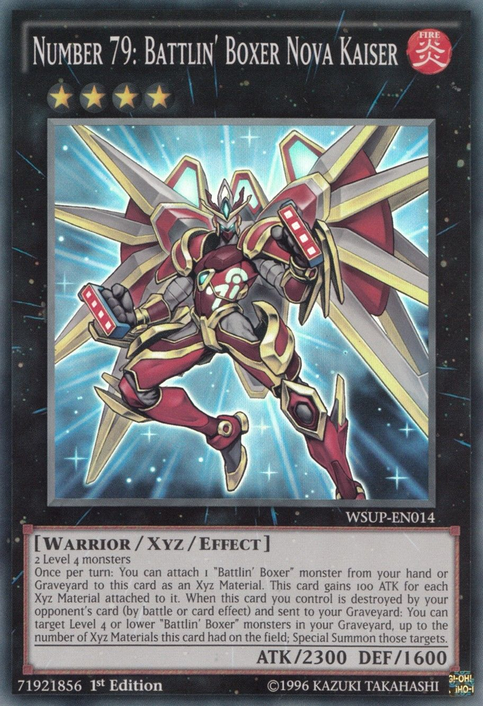 Number 79: Battlin' Boxer Nova Kaiser [WSUP-EN014] Super Rare Yu-Gi-Oh!