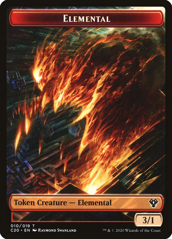Angel // Elemental (010) Double-Sided Token [Commander 2020 Tokens] Magic: The Gathering