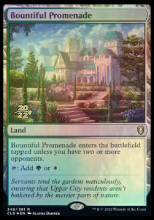 Bountiful Promenade [Commander Legends: Battle for Baldur's Gate Prerelease Promos] Magic: The Gathering