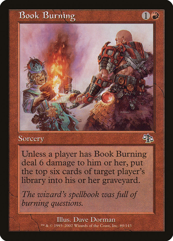 Book Burning [Judgment] Magic: The Gathering
