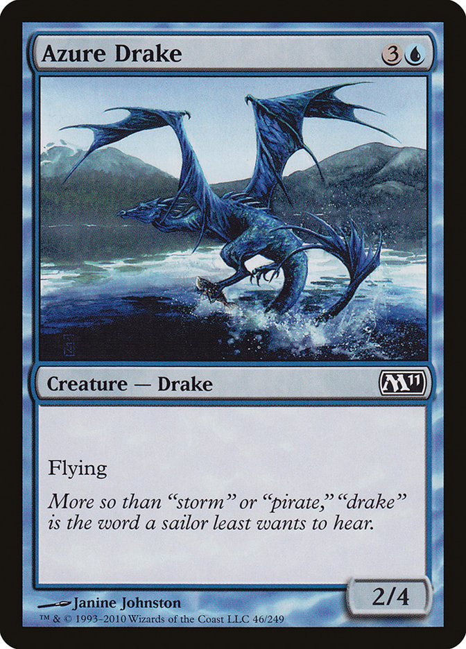Azure Drake [Magic 2011] Magic: The Gathering