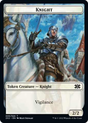 Boar // Knight Double-Sided Token [Double Masters 2022 Tokens] Magic: The Gathering