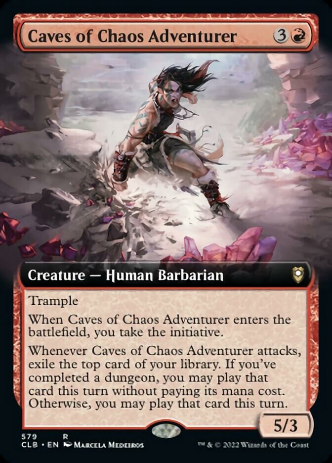 Caves of Chaos Adventurer (Extended Art) [Commander Legends: Battle for Baldur's Gate] Magic: The Gathering