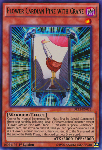 Flower Cardian Pine with Crane [DRL3-EN035] Ultra Rare Yu-Gi-Oh!