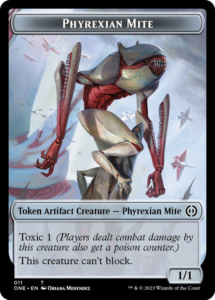 Phyrexian Mite // Phyrexian Insect Double-Sided Token [Phyrexia: All Will Be One Commander Tokens] Magic: The Gathering