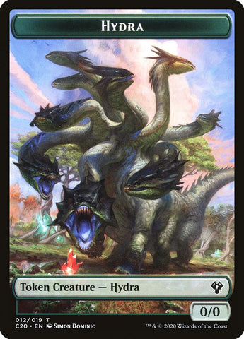 Beast (010) // Hydra Double-Sided Token [Commander 2020 Tokens] Magic: The Gathering