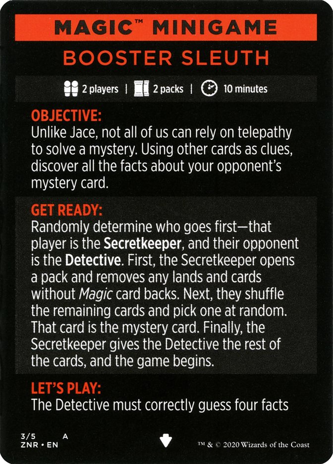 Booster Sleuth (Magic Minigame) [Zendikar Rising Minigame] Magic: The Gathering