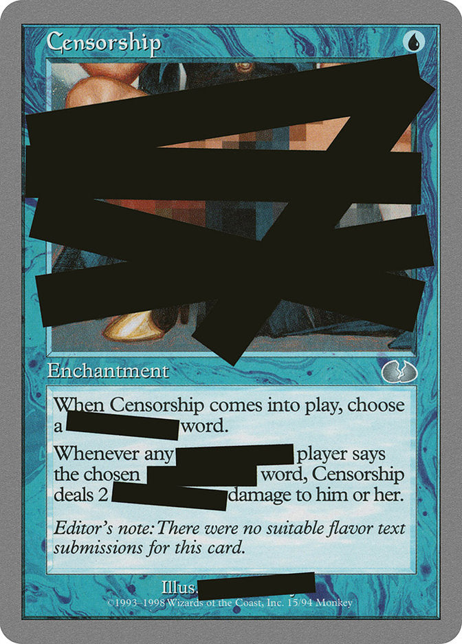 Censorship [Unglued] Magic: The Gathering