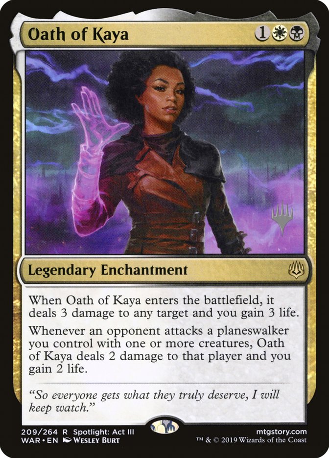 Oath of Kaya (Promo Pack) [War of the Spark Promos] Magic: The Gathering