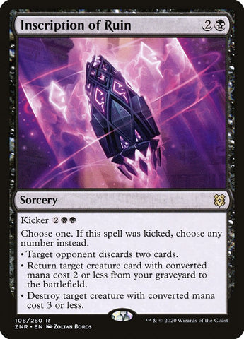 Inscription of Ruin [Zendikar Rising] Magic: The Gathering