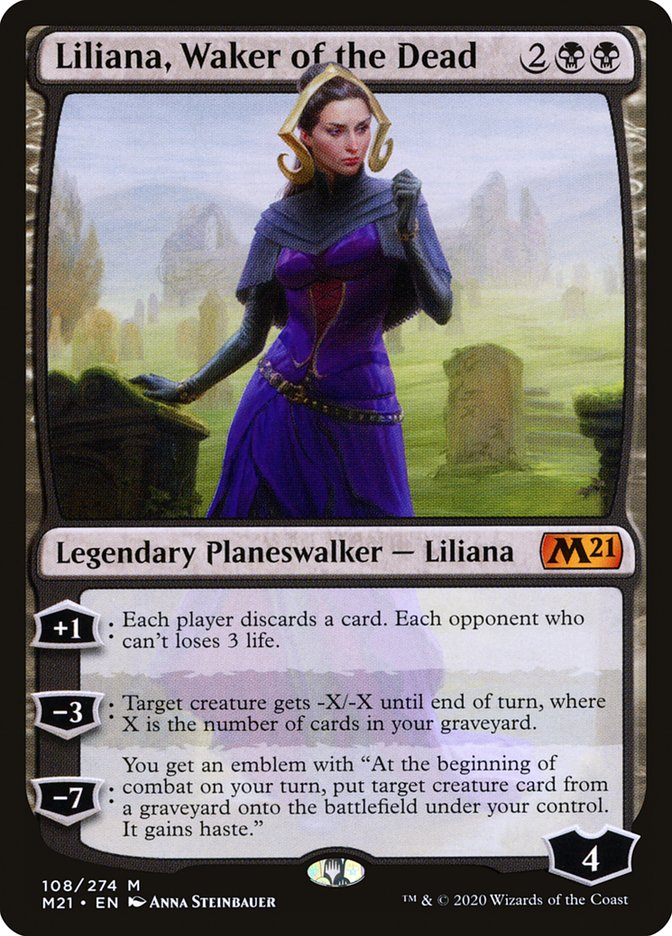 Liliana, Waker of the Dead [Core Set 2021] Magic: The Gathering