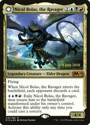 Nicol Bolas, the Ravager // Nicol Bolas, the Arisen [Core Set 2019 Prerelease Promos] Magic: The Gathering