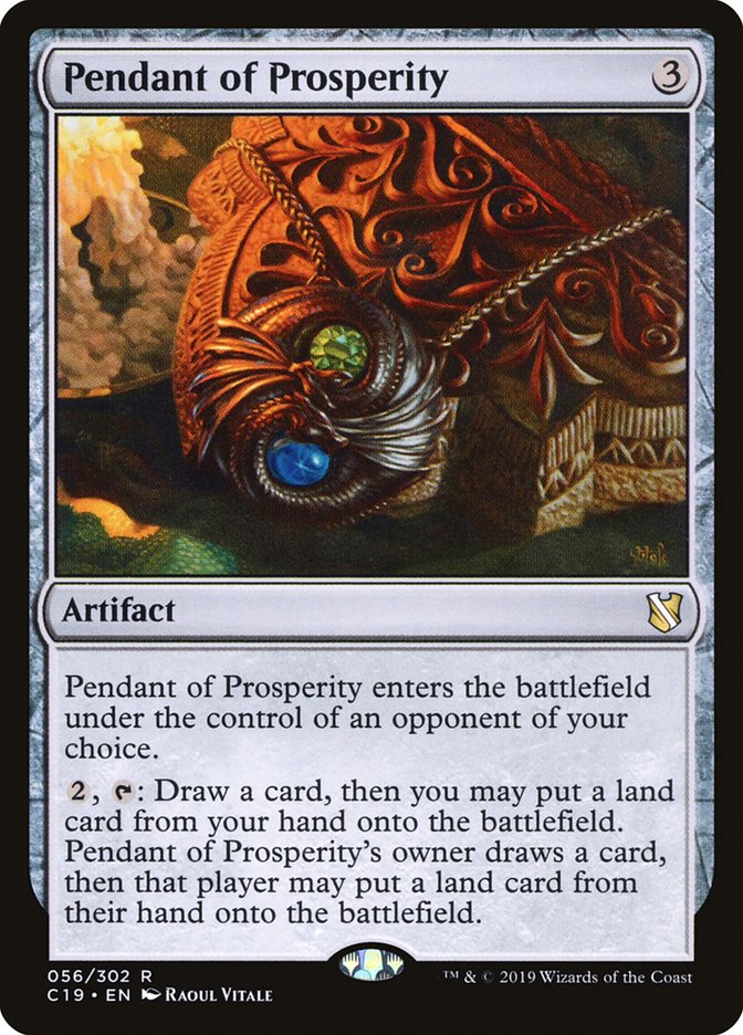 Pendant of Prosperity [Commander 2019] Magic: The Gathering