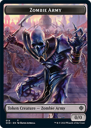 Zombie // Zombie Army Double-Sided Token [Starter Commander Decks] Magic: The Gathering