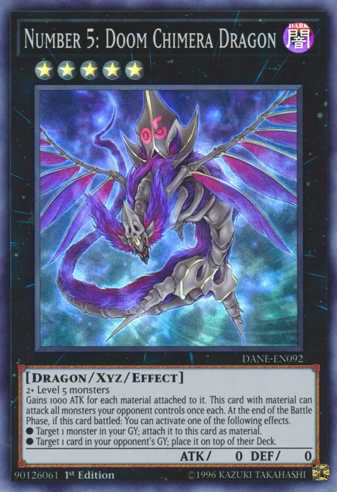 Number 5: Doom Chimera Dragon [DANE-EN092] Super Rare Yu-Gi-Oh!