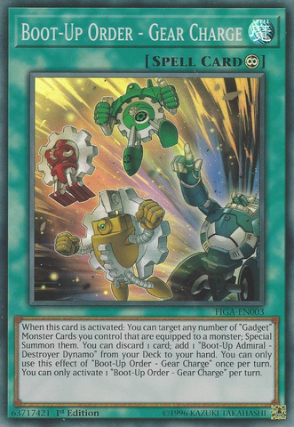 Boot-Up Order - Gear Charge [FIGA-EN003] Super Rare Yu-Gi-Oh!
