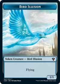 Bird Illusion // Beast (011) Double-Sided Token [Commander 2020 Tokens] Magic: The Gathering