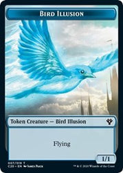 Bird Illusion // Beast (011) Double-Sided Token [Commander 2020 Tokens] Magic: The Gathering